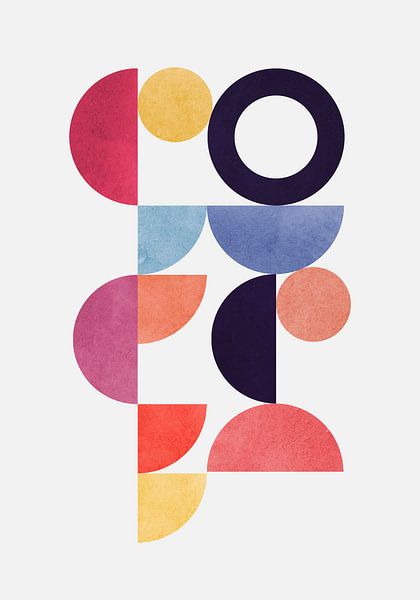Circles watercolor vibrant by Vitor Costa