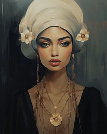 Portrait moderne avec une touche de classique sur Carla Van Iersel