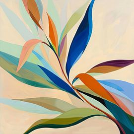 Nature's play of colours - Abstract leaves by Poster Art Shop