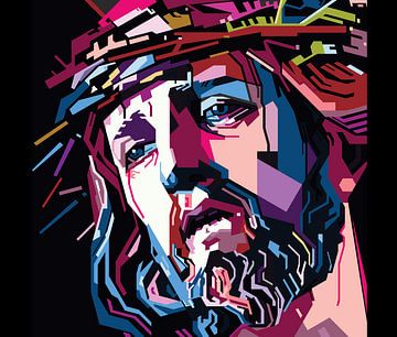 Jesus in Pop Art WPAP von SW Artwork