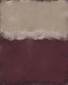 Wit en donkerpaars. Kleurenveldschilderij geïnspireerd door Mark Rothko. van Dina Dankers