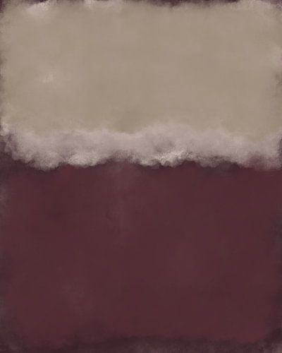 Wit en donkerpaars. Kleurenveldschilderij geïnspireerd door Mark Rothko.