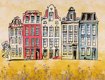Amsterdam Häuser von Arjen Roos