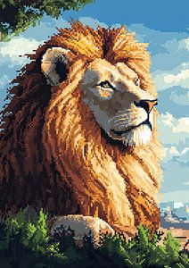 Löwe - Pixel Art