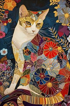 Illustration élégante de chat sur ARTemberaubend