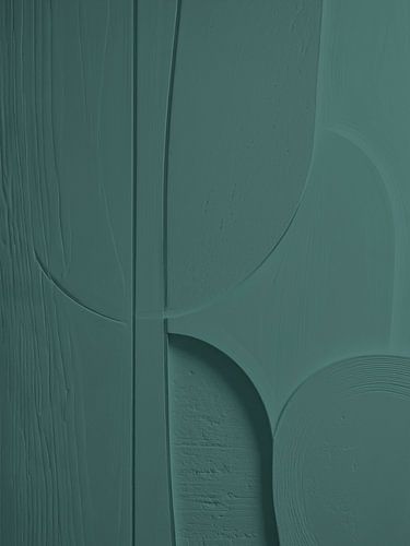 Minimalistische 3D-Kunst - Flasche Grün