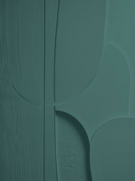 Minimalistische 3D-Kunst - Flasche Grün von STUDIO MINIMAL ART