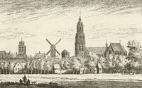 Blick auf Delft, Abraham Rademaker von Meisterhafte Meister Miniaturansicht