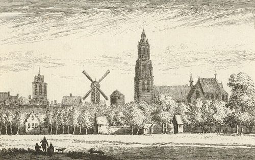 Gezicht op de Delft, Abraham Rademaker