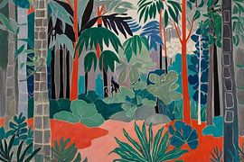 Colourful abstract rainforest design by Art & Soul Creations