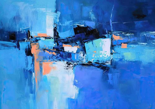 Bleu abstrait | Cool Depth Echo