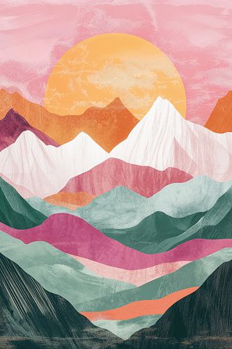 Regenbogenberge bei Sonnenaufgang