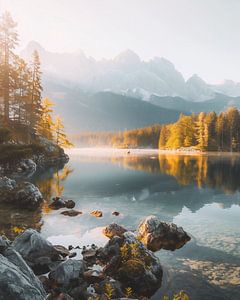 Sonnenaufgang in herbstlicher Berglandschaft