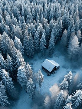 Winterlandschap van fernlichtsicht