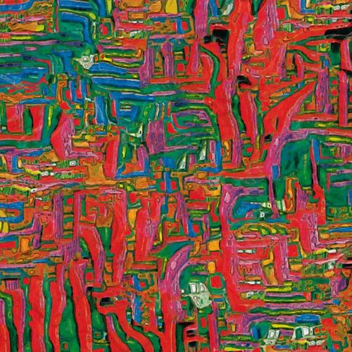 Stad rood, groen & blauw nr. 2 (abstract)