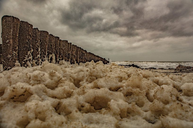 whitecaps at the pile heads by anne droogsma