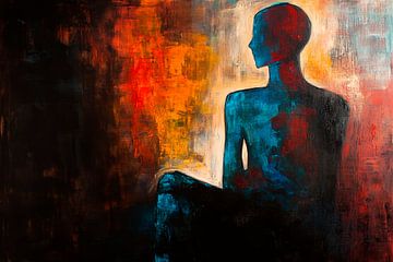 Abstract silhouette in colours by Poster Art Shop