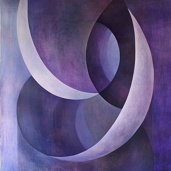 Overlapping Circles in Purple by Modern Collection