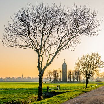 Toren van Skillaerd bij Mantgum, Friesland, Nederland. van Jaap Bosma Fotografie