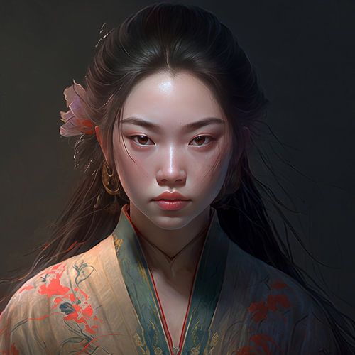 Digital art: "Asian girl"
