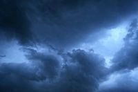 Thunderclouds silver blue