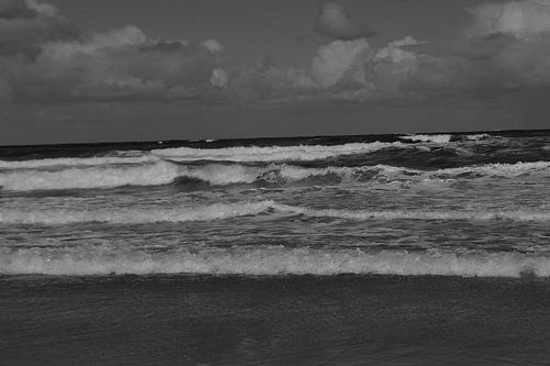 Brekende golven zwart/wit