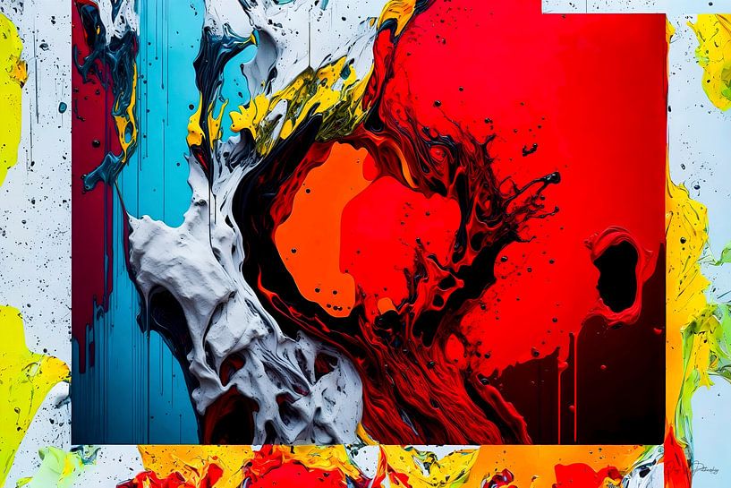 &quot;Color Splash II&quot; Colorful Abstract Painting von Pitkovskiy Photography|ART
