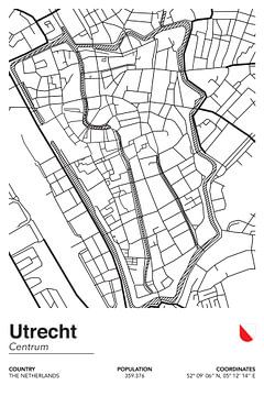 Stadskaart Utrecht van Walljar