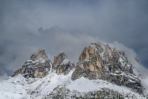 Die Langkofel- oder Sassolungo-Berggruppe in den Dolomiten