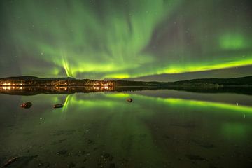 Nordlichter über Namsskogan Norwegen von Marc Hollenberg