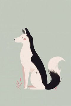 Husky in Salie Groen no.2 van Studio BB