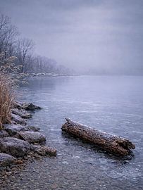 Winter morning in the fog at Lake Kochelsee by Christina Bauer Photos