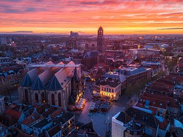 Sonnenuntergang Zwolle von Thomas Bartelds