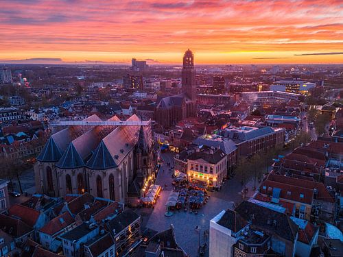 Sunset Zwolle by Thomas Bartelds