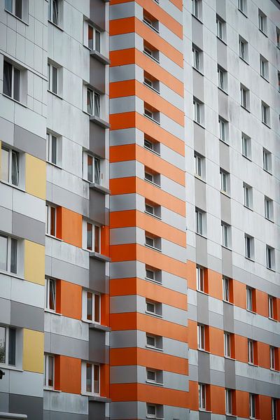 Geprefabriceerd gebouw in het centrum van Maagdenburg van Heiko Kueverling