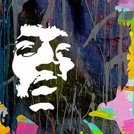 Jimi Hendrix Pop Art von Stephen Chambers