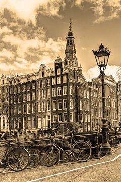 Zuiderkerk Amsterdam Nederland Sepia van Hendrik-Jan Kornelis