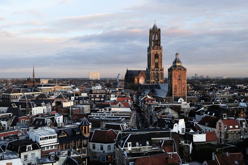 Centre-ville d'Utrecht avec la tour Dom par Merijn van der Vliet