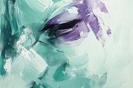 Oog in Abstracte Turquoise Beweging van Eva Lee thumbnail