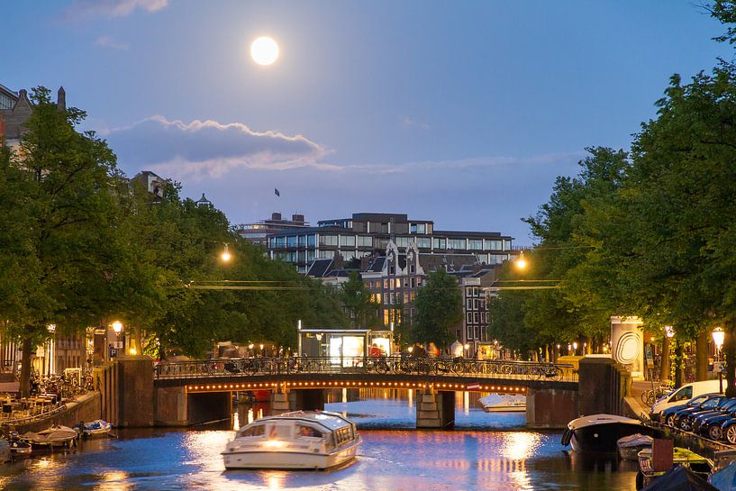 Volle maan Keizersgracht von Dennis van de Water
