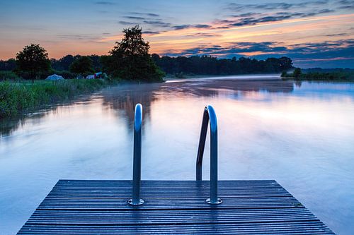 Bathing jetty in the river Vecht