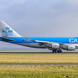 Landende KLM Cargo Boeing 747-400ERF. van Jaap van den Berg