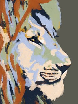 Lion coloré sur Studio Carper