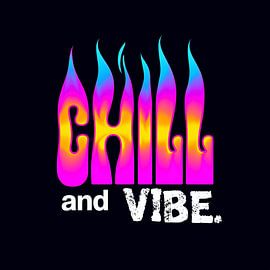 Chill and Vibe&quot ; Neon Flame Gradient Art Print sur Artistic