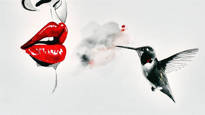 Sinnlichkeit in digitalem Aquarell von Frank Heinz