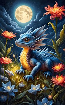 Petit dragon bleu sur tamara widitz