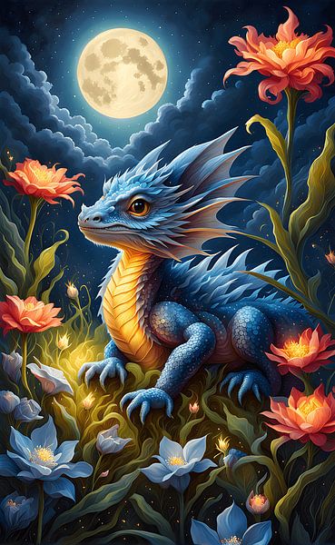 Kleiner blauer Drache von tamara widitz