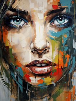 Modernes abstraktes Porträt