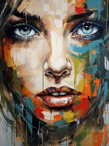 Portrait abstrait moderne