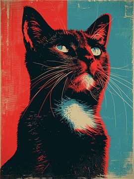 Stem Kat - Politieke Kattenkunst Nr.2 van Vincent the Cat